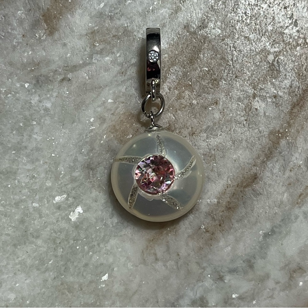 Clip on Pearl Charm Pendant